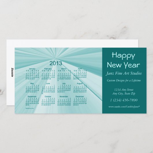 Kerstkalender 2013 feestdagenkaart (Voorkant / Achterkant)