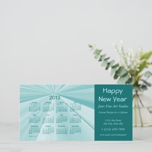 Kerstkalender 2013 feestdagenkaart (Staand voorkant)