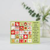 Kerstkalender Kerstmis Feestdagenkaart (Staand voorkant)