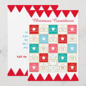 Kerstkalender met persoonlijke tekst feestdagenkaart (Voorkant / Achterkant)