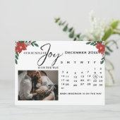 Kerstkalender Zwangerschap Aankondiging (Staand voorkant)