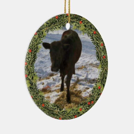 Kerstkalf Keramisch Ornament (Rechts)