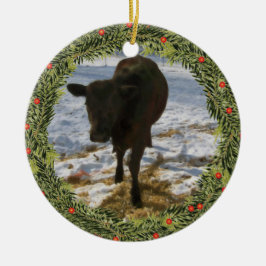 Kerstkalf Keramisch Ornament