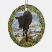 Kerstkalf Keramisch Ornament (Links)