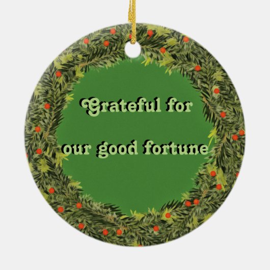 Kerstkalf Keramisch Ornament (Achterkant)