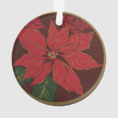 Kerstkalk Poinsettia Acrylversiering Ornament (achterkant)