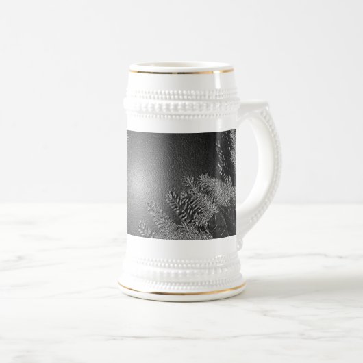 Kerstkalk zwart-wit en grijs IV Bierpul (Voorkant rechts)