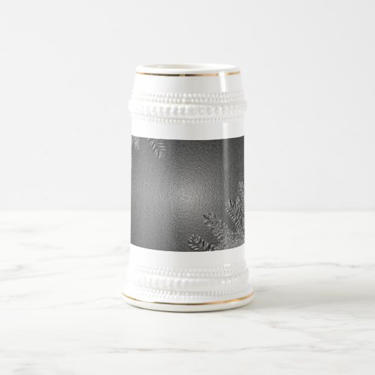 Kerstkalk zwart-wit en grijs IV Bierpul (Center)