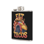 Kerstkalkoen Eet Tacos Grappige Mexicaan Heupfles (Links)