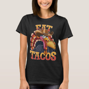 Kerstkalkoen Eet Tacos Grappige Mexicaan T-shirt