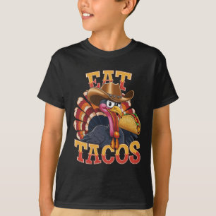 Kerstkalkoen Eet Tacos Grappige Mexicaan T-shirt
