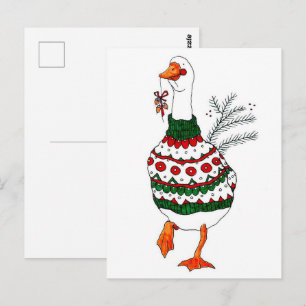 Kerstkalkoen in een Trui Briefkaart