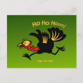 Kerstkalkoen loopt weg! feestdagenkaart (Voorkant)