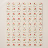 Kerstkalkoen met kerstmuts sherpa deken (Voorkant)
