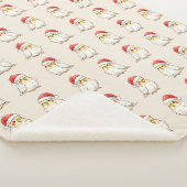 Kerstkalkoen met kerstmuts sherpa deken (3/4)