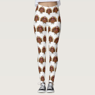 Kerstkalkoen met slingerlichtjes leggings
