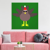 Kerstkalkoen op canvas print (Insitu (Woonkamer))