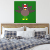 Kerstkalkoen op canvas print (Insitu (Slaapkamer))
