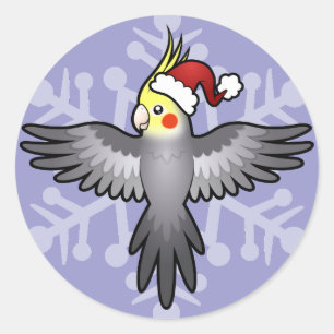 Kerstkalkoen Ronde Sticker