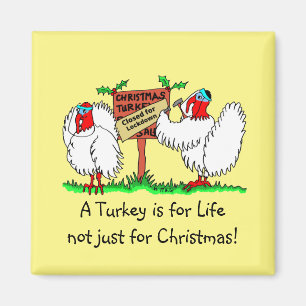 Kerstkalkoenen in Lockdown Magneet