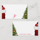 Kerstkalligrafen Sjabloon van het Manuscript Monog (Voorkant / Achterkant)