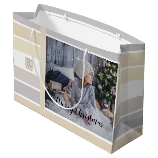 Kerstkalligrafie Winterkleurenpalet Foto Groot Cadeauzakje (Achterkant Gekanteld)