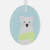 kerstkalm glas ornament (Voorkant Rechts)