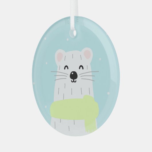 kerstkalm glas ornament (Voorkant links)