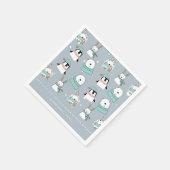 kerstkalveren Cartoon-stijl aangepast Servet (Hoek)