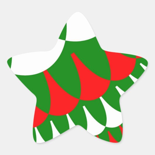 kerstkalveren ster sticker (Voorkant)
