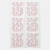 Kerstkalveren Theedoek (Verticaal)