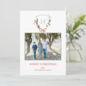 kerstkam feestdagenkaart (Staand voorkant)