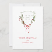 kerstkam feestdagenkaart (Voorkant)