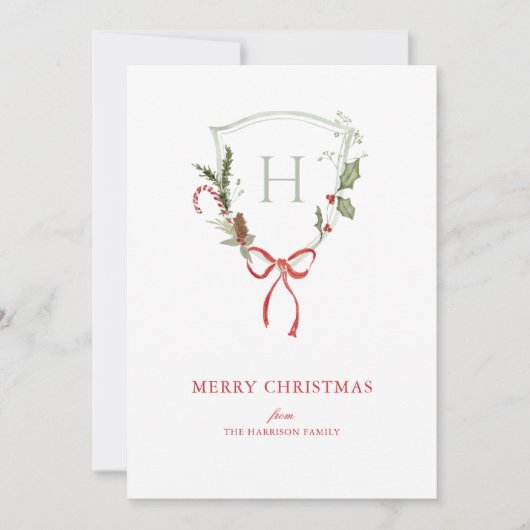 kerstkam feestdagenkaart (Voorkant)