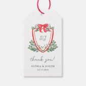 kerstkam | grillige vakantie bruiloft gunst cadeaulabel (Voorkant)