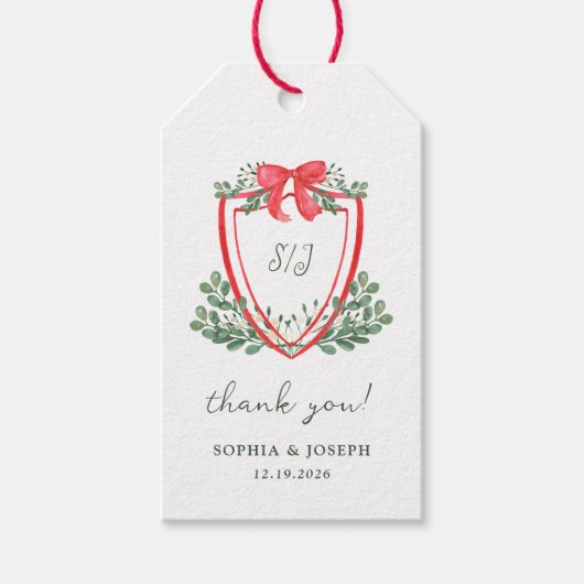 kerstkam | grillige vakantie bruiloft gunst cadeaulabel (Voorkant)