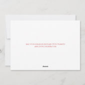 Kerstkam rode boog foto feestdagenkaart (Achterkant)