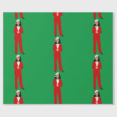 kerstkamala harris santa claus cadeaupapier (Vlak)