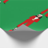 kerstkamala harris santa claus cadeaupapier (Hoek)