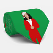 kerstkamala harris santa claus stropdas (Opgerold)