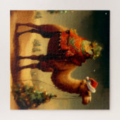 Kerstkameel (1) legpuzzel (Horizontaal)