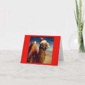 Kerstkameel 3 feestdagen kaart (Voorkant)