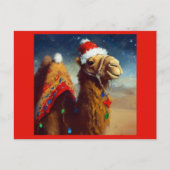Kerstkameel 3 feestdagenkaart (Voorkant)