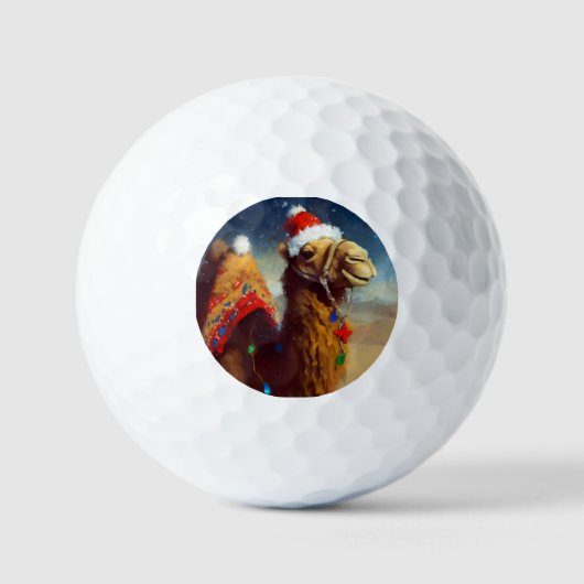 Kerstkameel (3) golfballen (Voorkant)