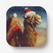 Kerstkameel 3 papieren bordje (Voorkant)