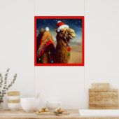 Kerstkameel 3 poster (Keuken)
