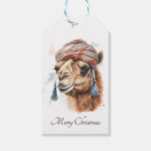 Kerstkameel, aanpasbaar cadeaulabel (Voorkant)