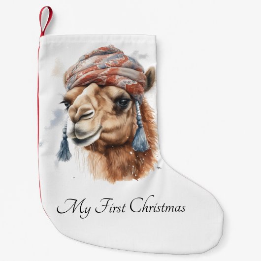 Kerstkameel, aanpasbaar kleine kerstsok (Voorkant)
