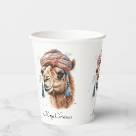 Kerstkameel, aanpasbaar papieren bekers