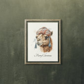 Kerstkameel, aanpasbaar poster